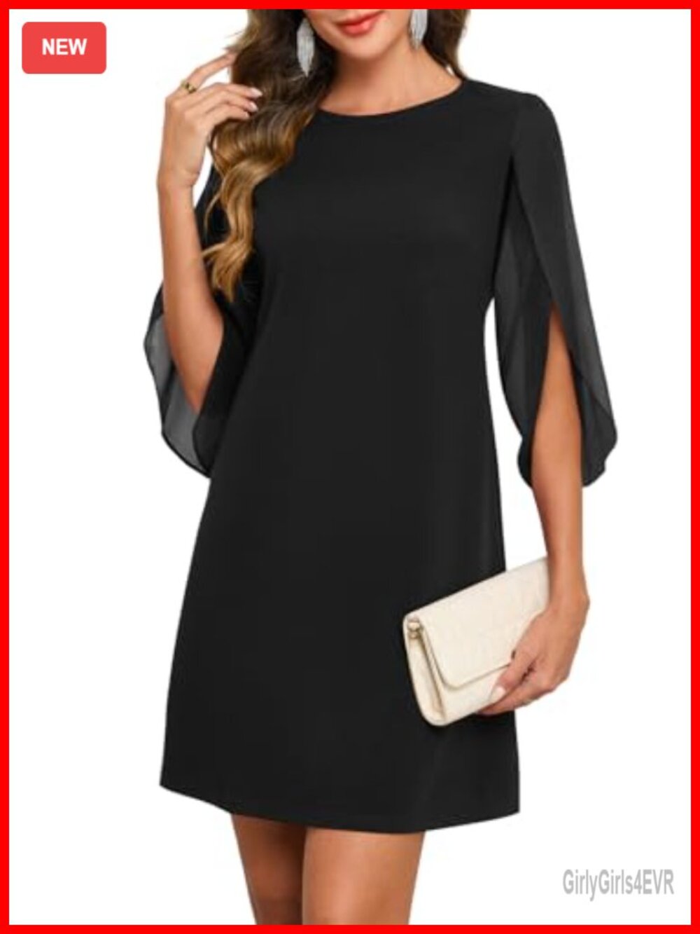 Womens Flutter Sleeve A-Line Mini Cocktail Wedding Guest Dress
